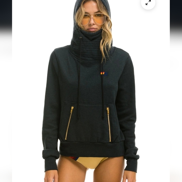 Aviator Nation Scuba Ninja Unisex Hoodie, Blue, Med, USA, Good Used Condition - Picture 5 of 15